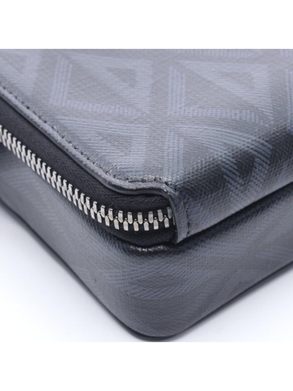 Dior Shoulder Bag CD Diamond Messenger Pouch Gray Black Canvas Leather - Picture 7 of 7